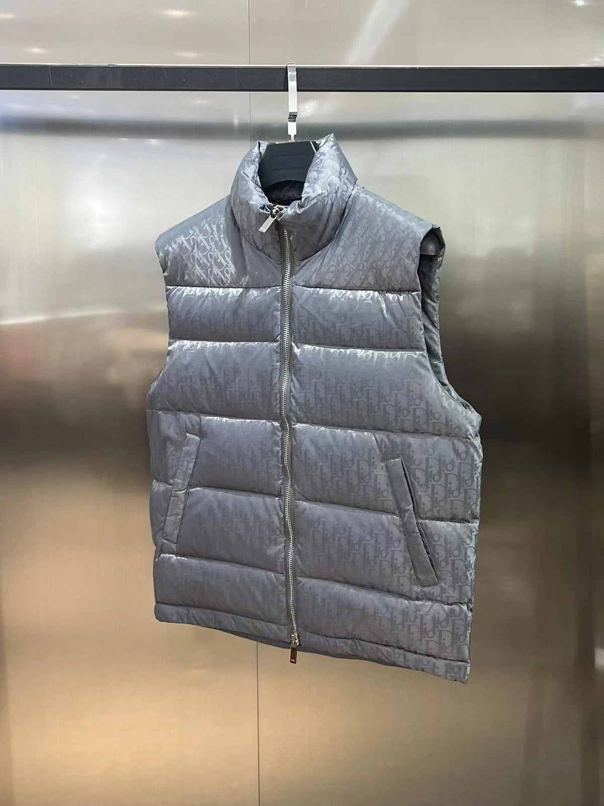 Dior Gray Oblique Monogram Down Vest