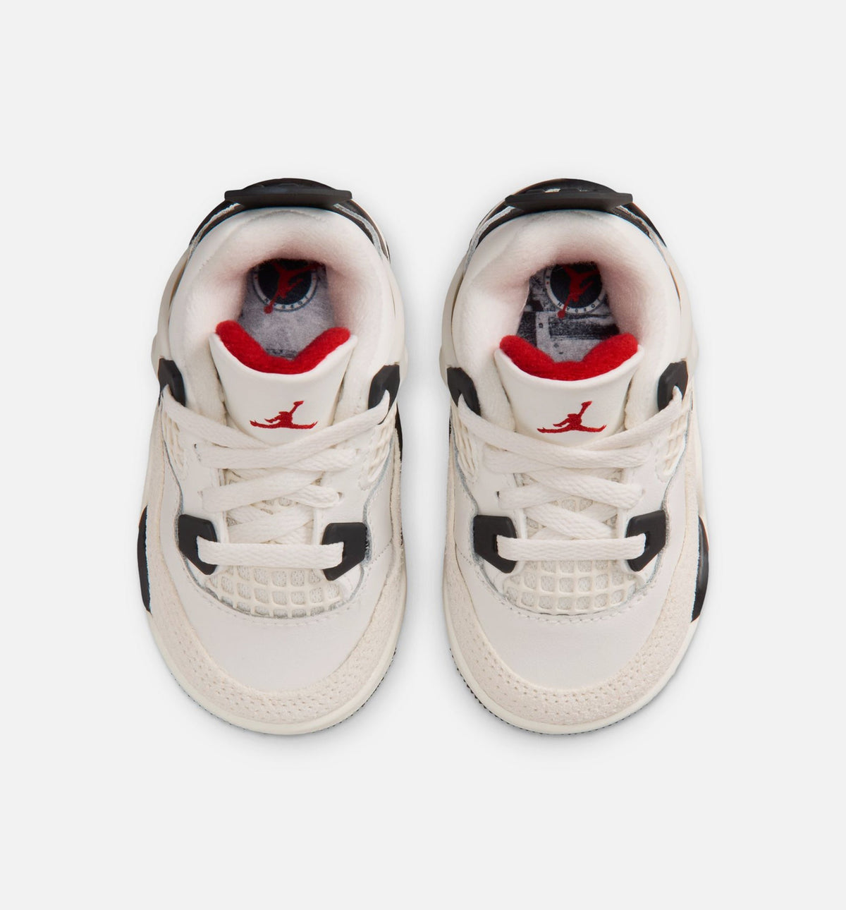 Air Jordan 4 Retro Flight Club Infant & Toddler Sneakers - Sail / Black / University Red
