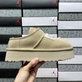 UGG Tazz Lace Platform Slipper – Suede Mule with Deep UGGplush Shearling Lining, Tonal Stitching & Sugar Sole² Platform in Sand