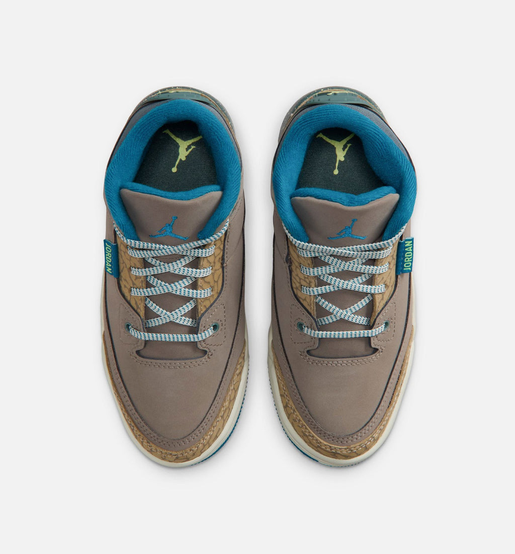 Air Jordan 3 Retro Olive Grey Preschool Lifestyle Shoe – Olive Grey/Green Abyss/Khaki/Sea Glass