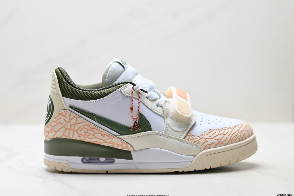 Jordan Legacy 312 Low White Sand Olive Green Sneakers