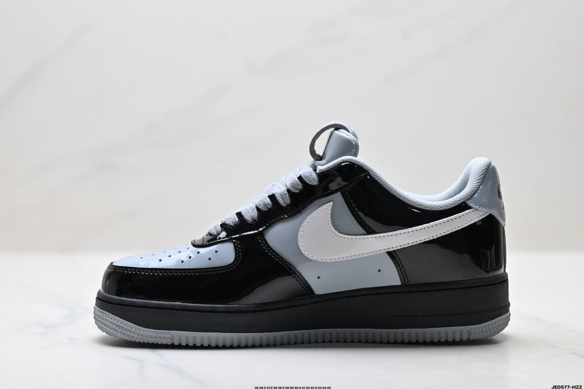 Nike Air Force 1 Low Black White Gray Unisex Sneakers Style 25
