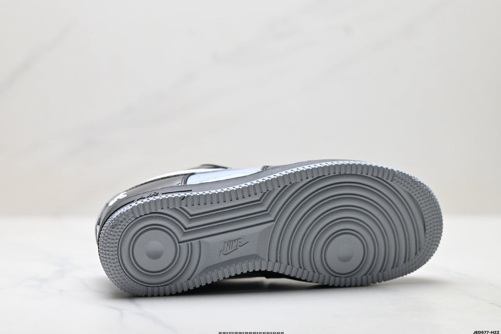 Nike Air Force 1 Low Black White Gray Unisex Sneakers Style 25