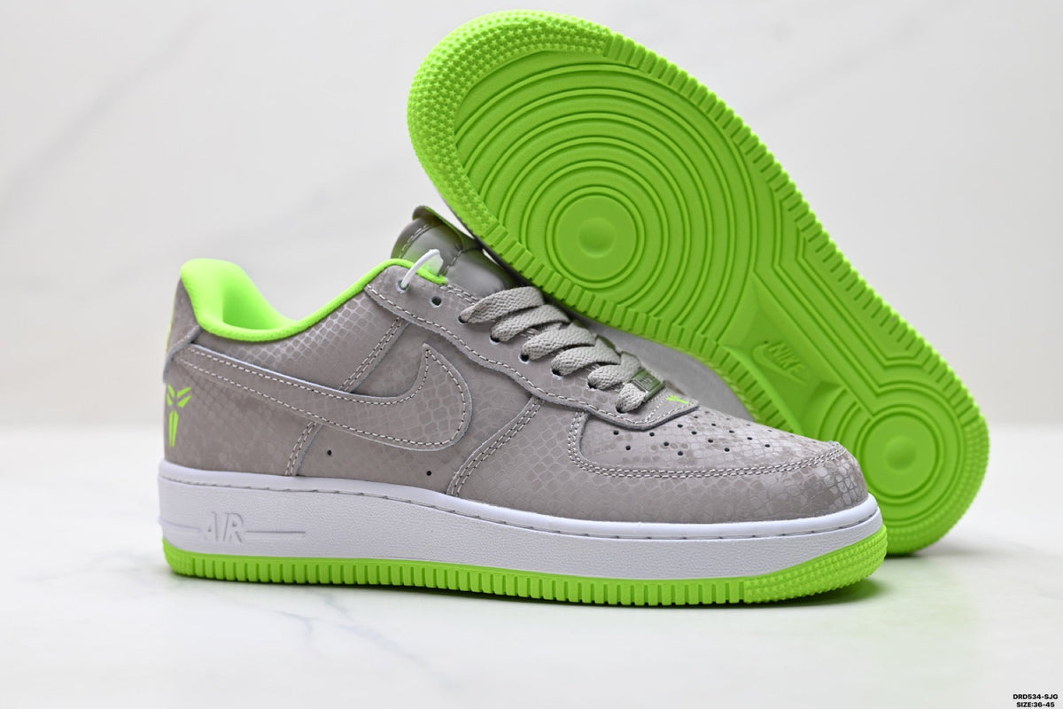 Nike Air Force 1 Low Gray Volt Unisex Sneakers Style 15