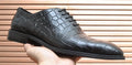 Salvatore Ferragamo Black Textured Lace-Up Dress Shoes