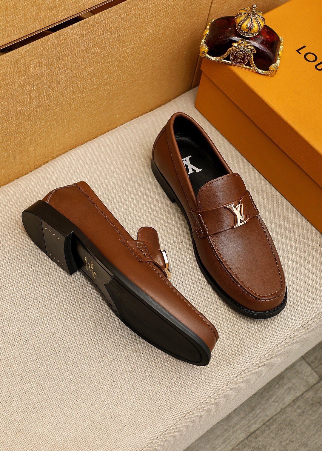 Louis Vuitton Brown Buckle Loafers - Dark Outsole