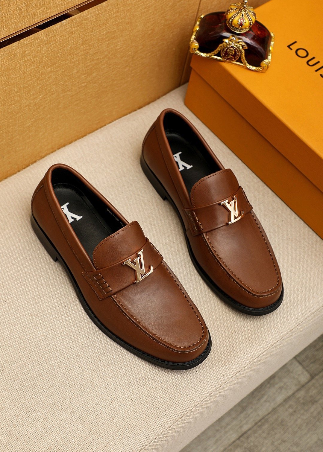 Louis Vuitton Brown Buckle Loafers - Dark Outsole