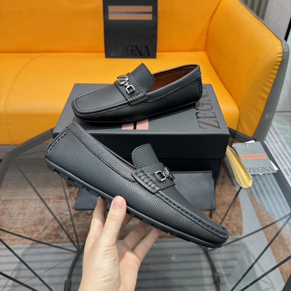 Zegna Men's Black Bit Driving Loafers