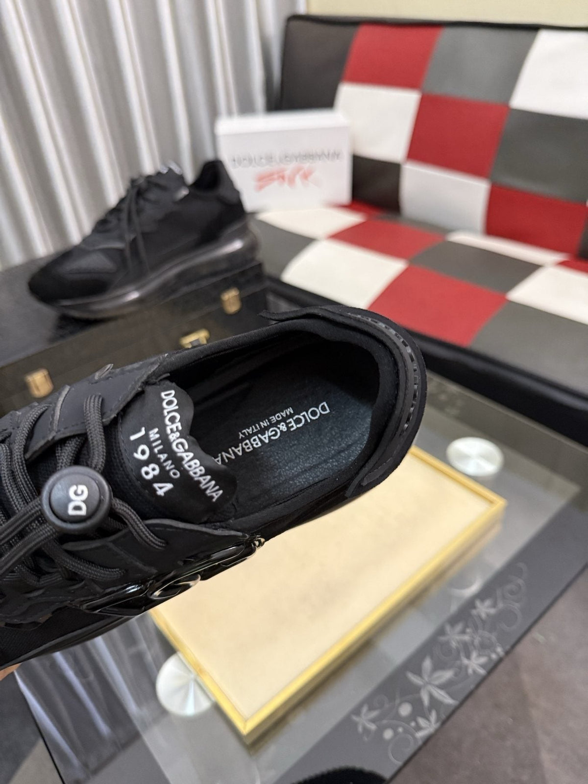 Dolce & Gabbana Black Paneled Sneakers