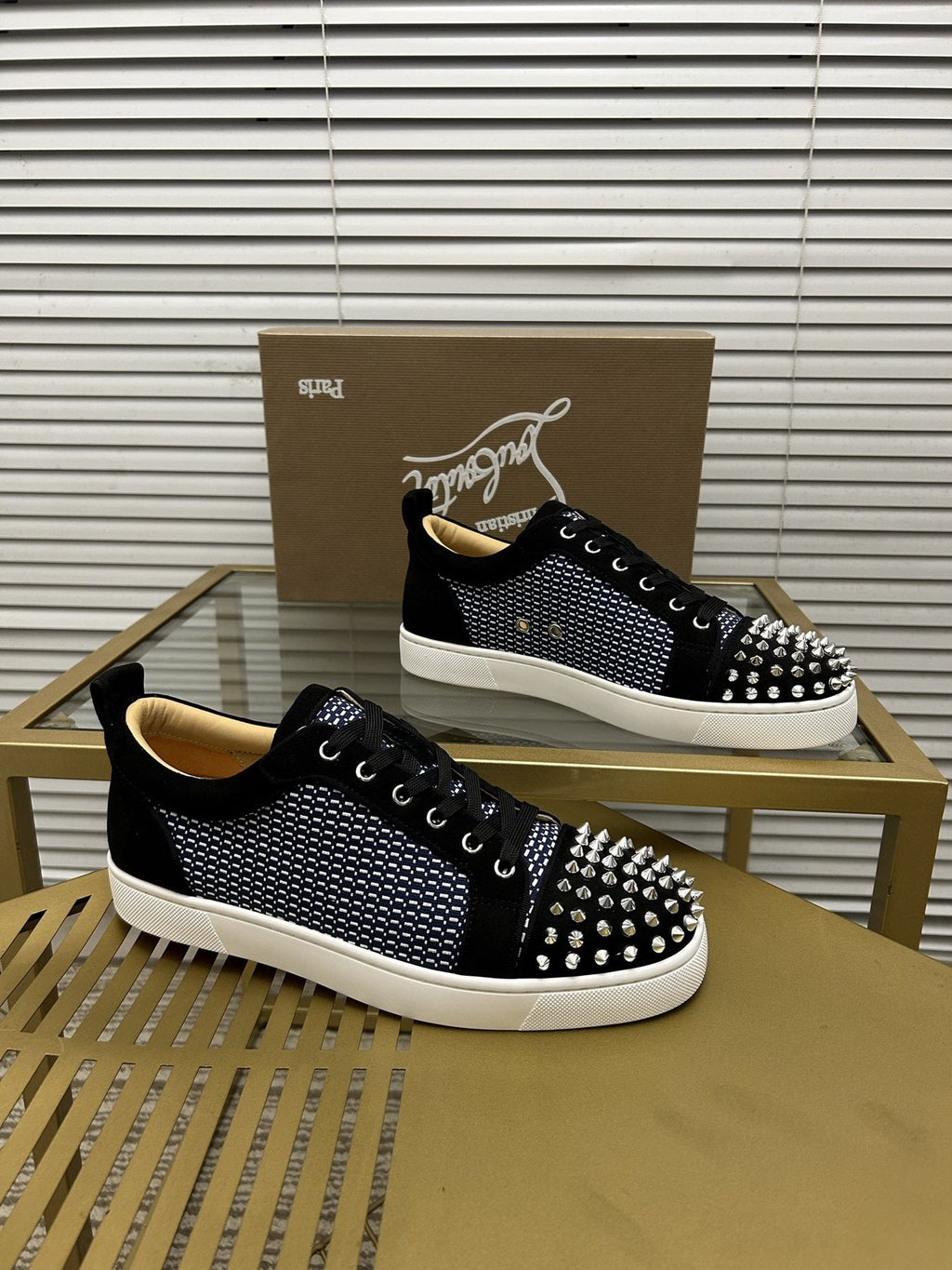 Christian Louboutin Studded Toe Low-Top Sneakers