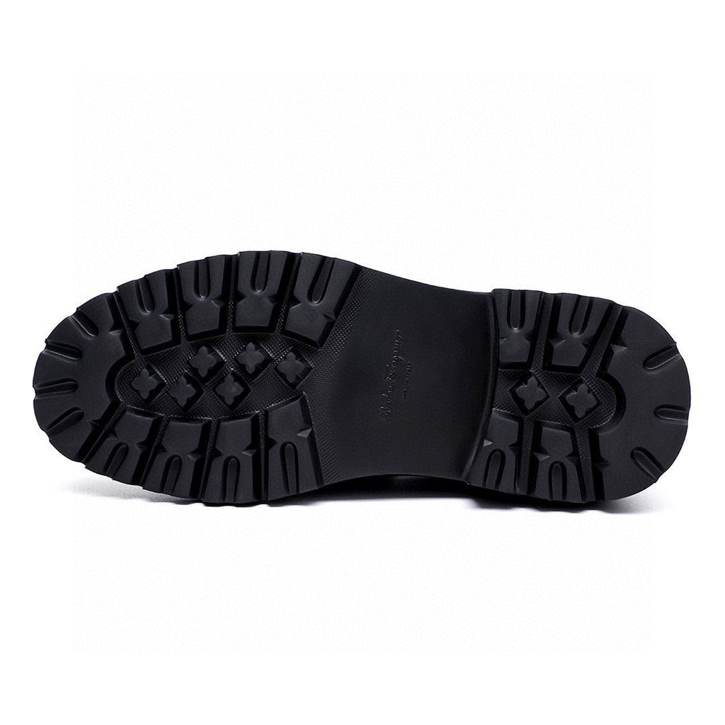 Salvatore Ferragamo Men's Black Lug Sole Bit Loafers