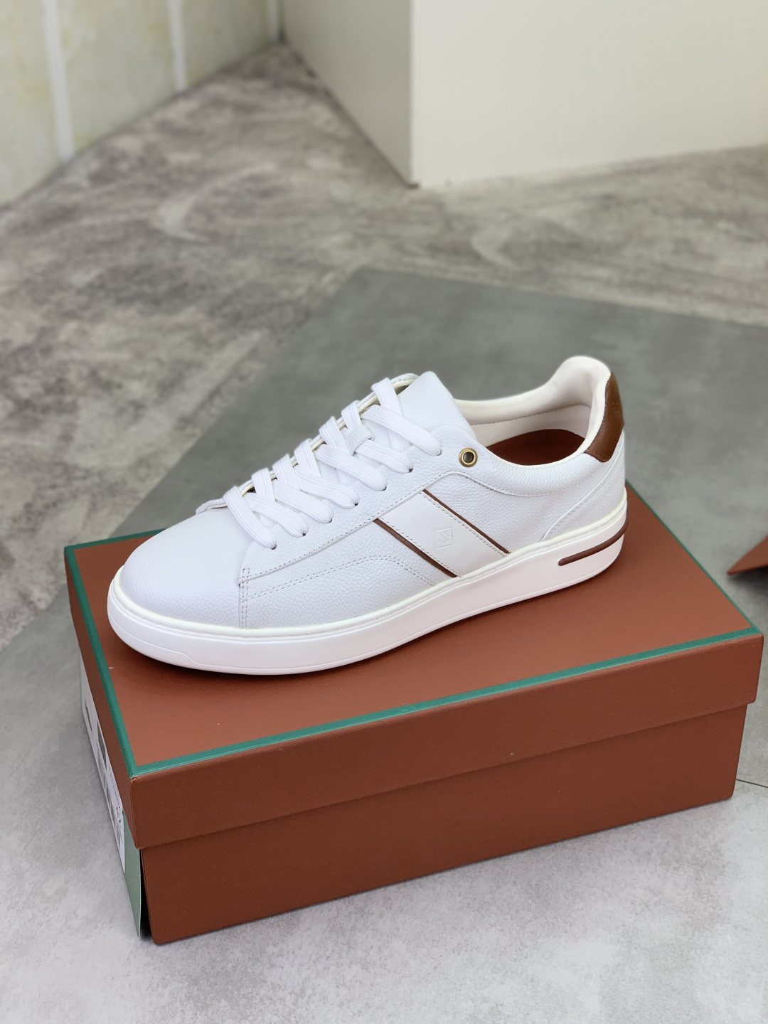 Loro Piana Contrast-Trim Low-Top Sneakers