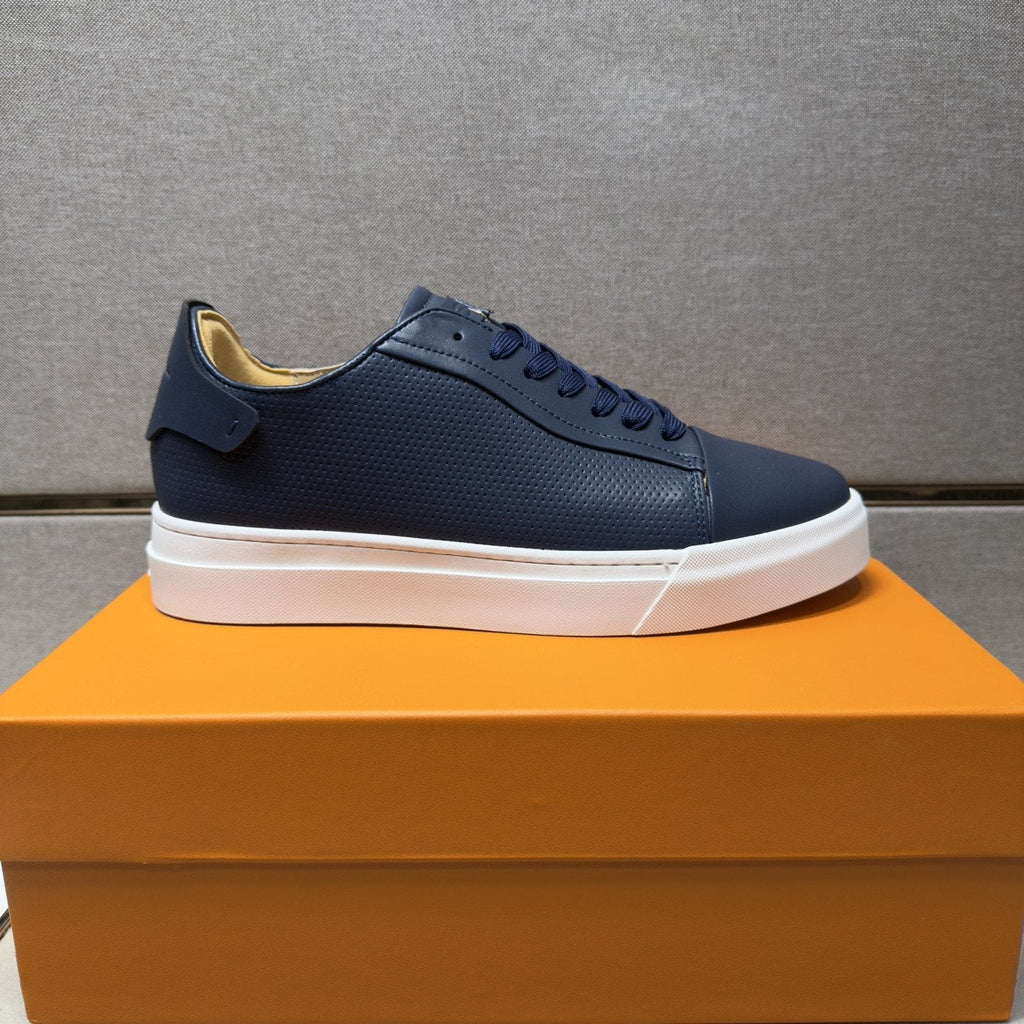 Santoni Navy Blue Low-Top Sneakers