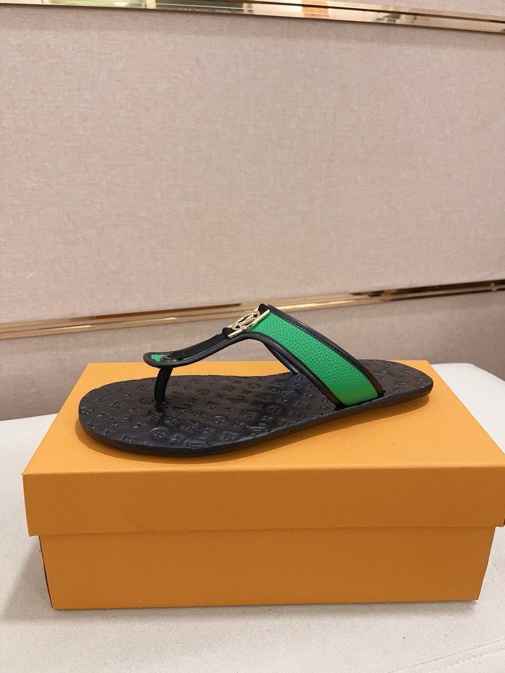 Louis Vuitton Men's Emblem Thong Sandals