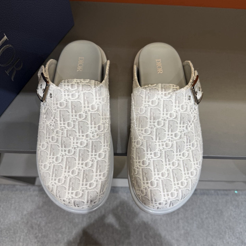 Dior Monogram Buckle Mule Shoes