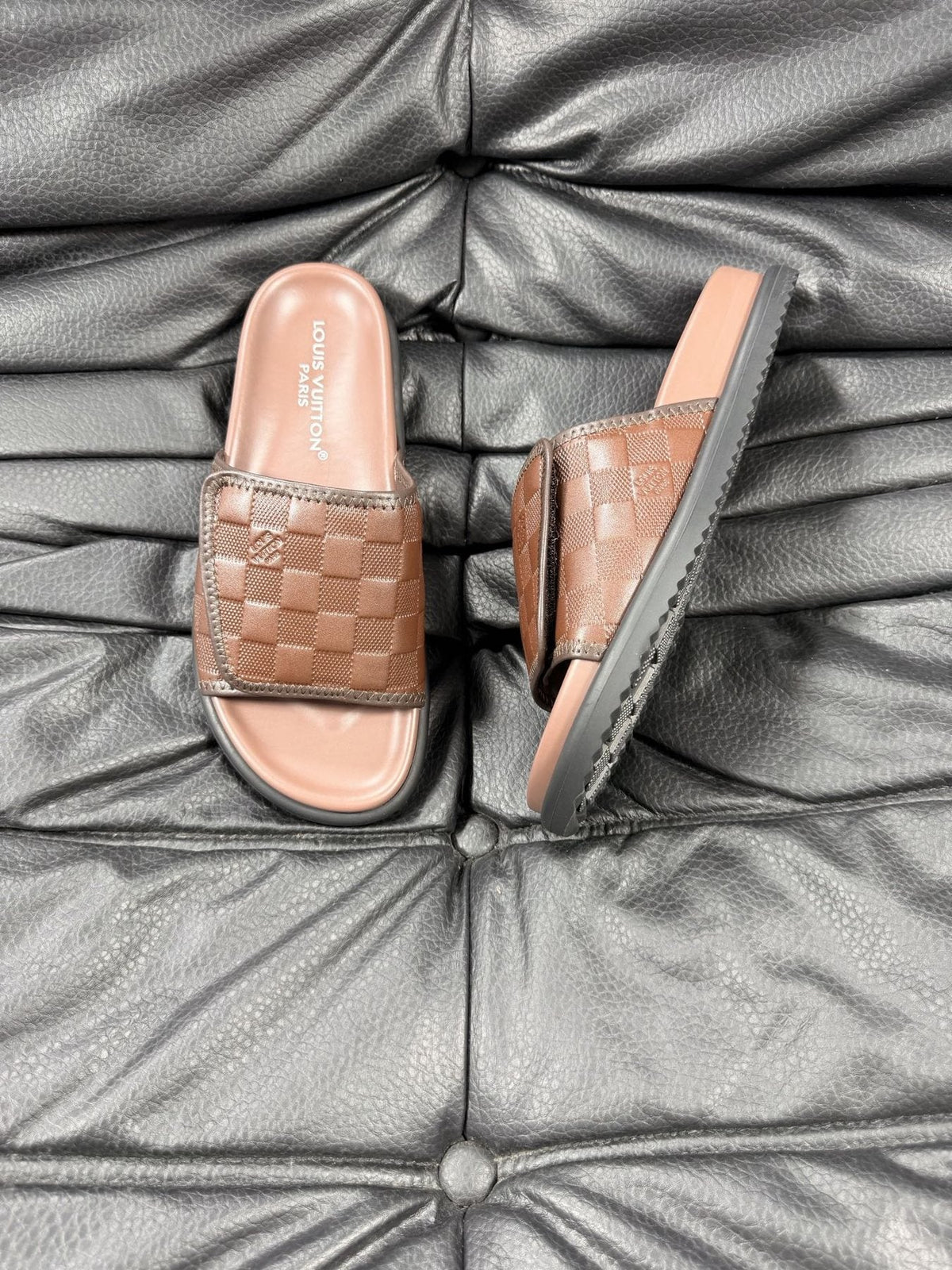 Louis Vuitton Woven Strap Slide Sandals - Low-Profile Sole