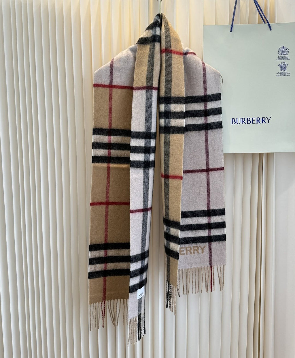 Burberry Fringed Plaid Scarf
