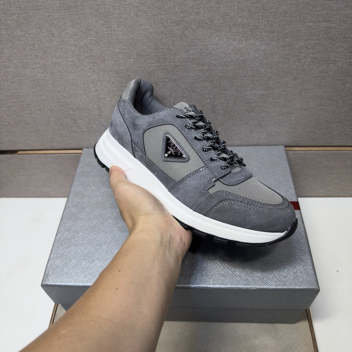 Prada Men's Paneled Low-Top Sneakers