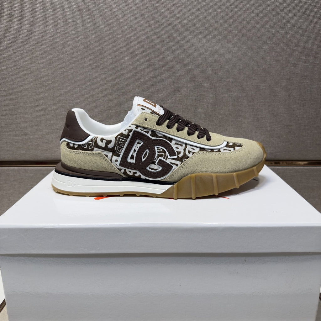 Dolce & Gabbana Patterned Panel Low-Top Sneakers
