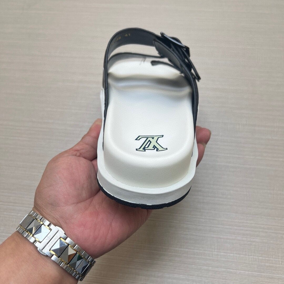 Louis Vuitton Double-Buckle Slide Sandals