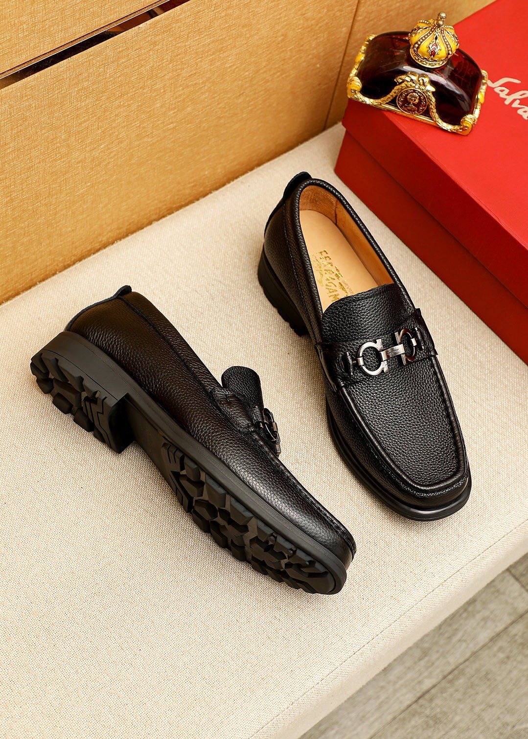Ferragamo Leather Bit Loafers