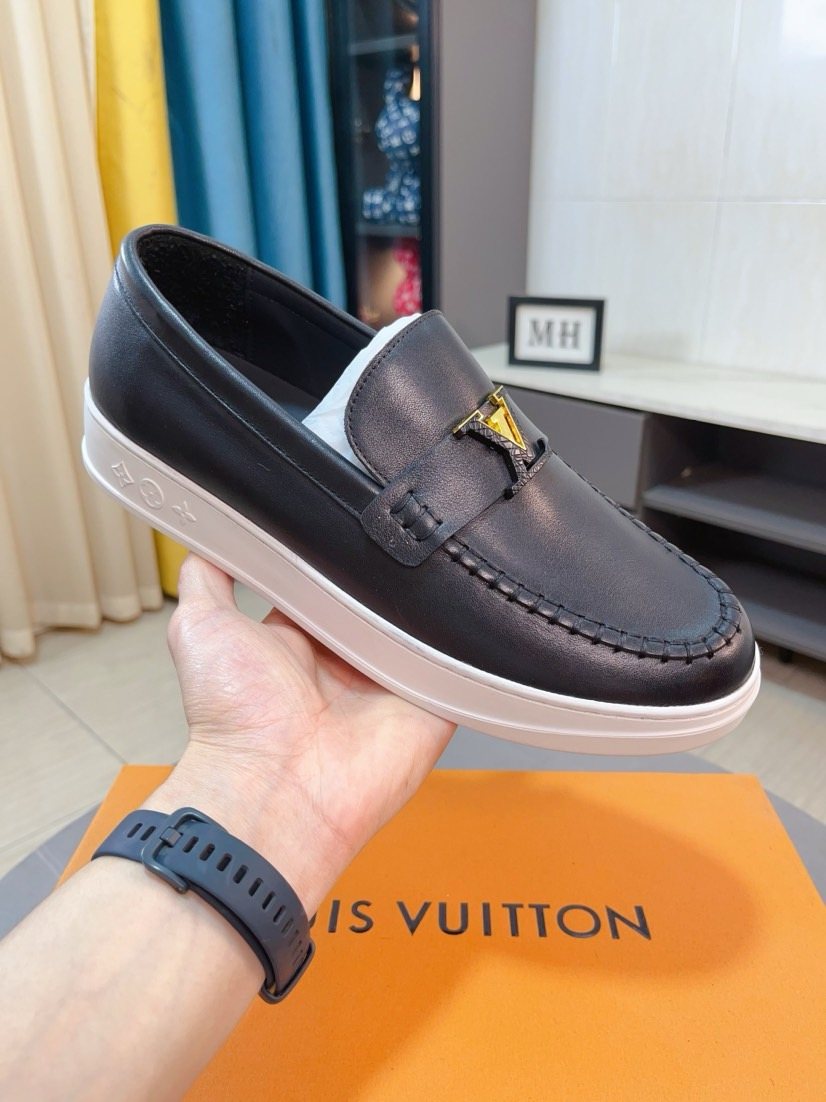 Louis Vuitton Men's Moc-Toe Buckle Loafers