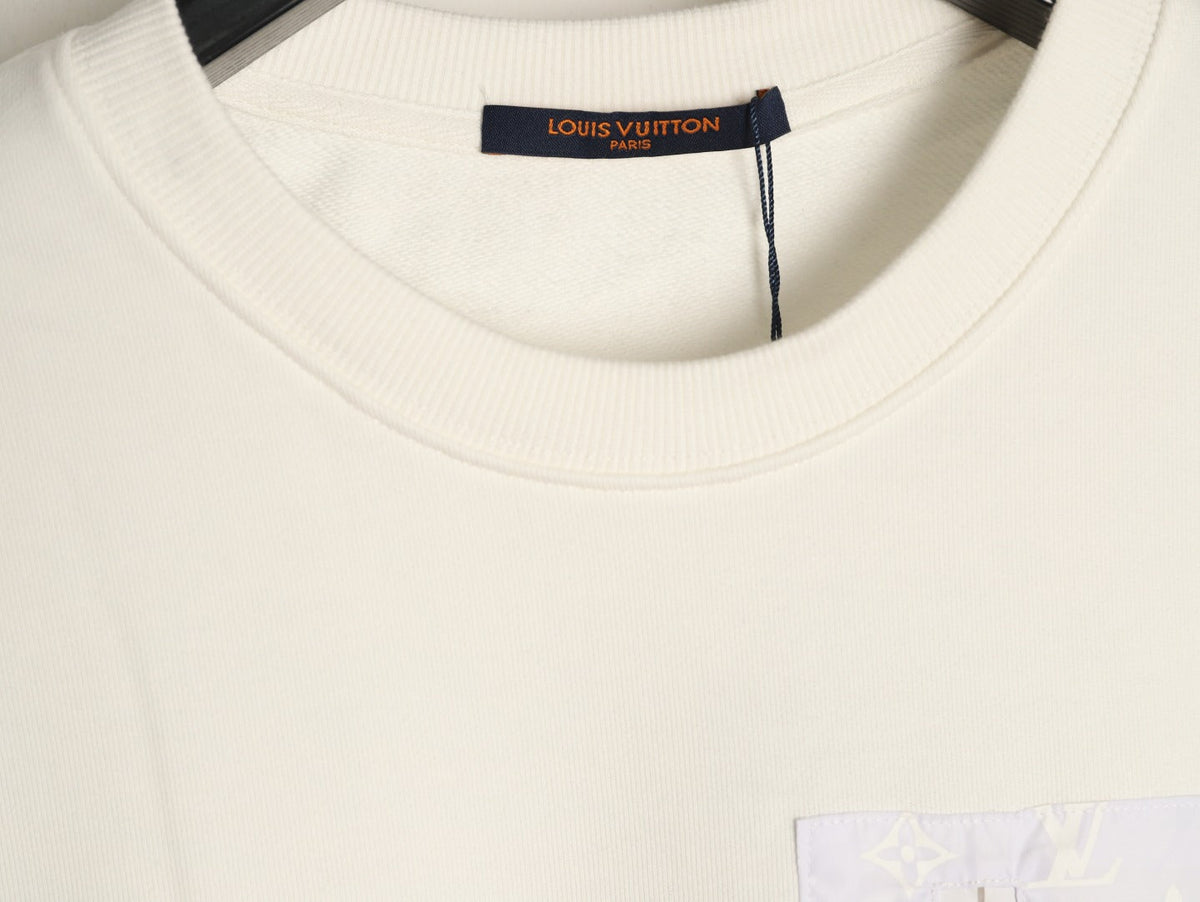 Louis Vuitton Zipper-Pocket Crewneck Sweatshirt - Cream