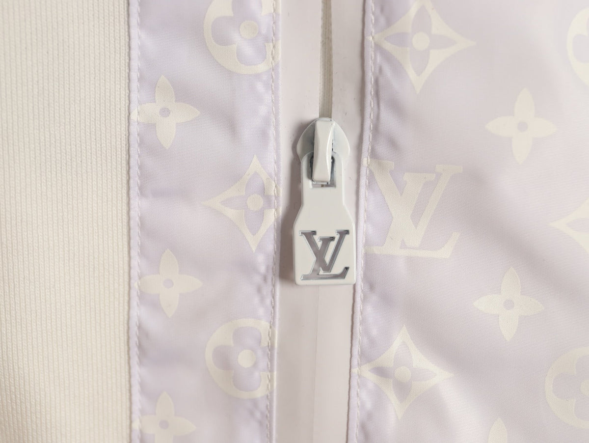 Louis Vuitton Zipper-Pocket Crewneck Sweatshirt - Cream