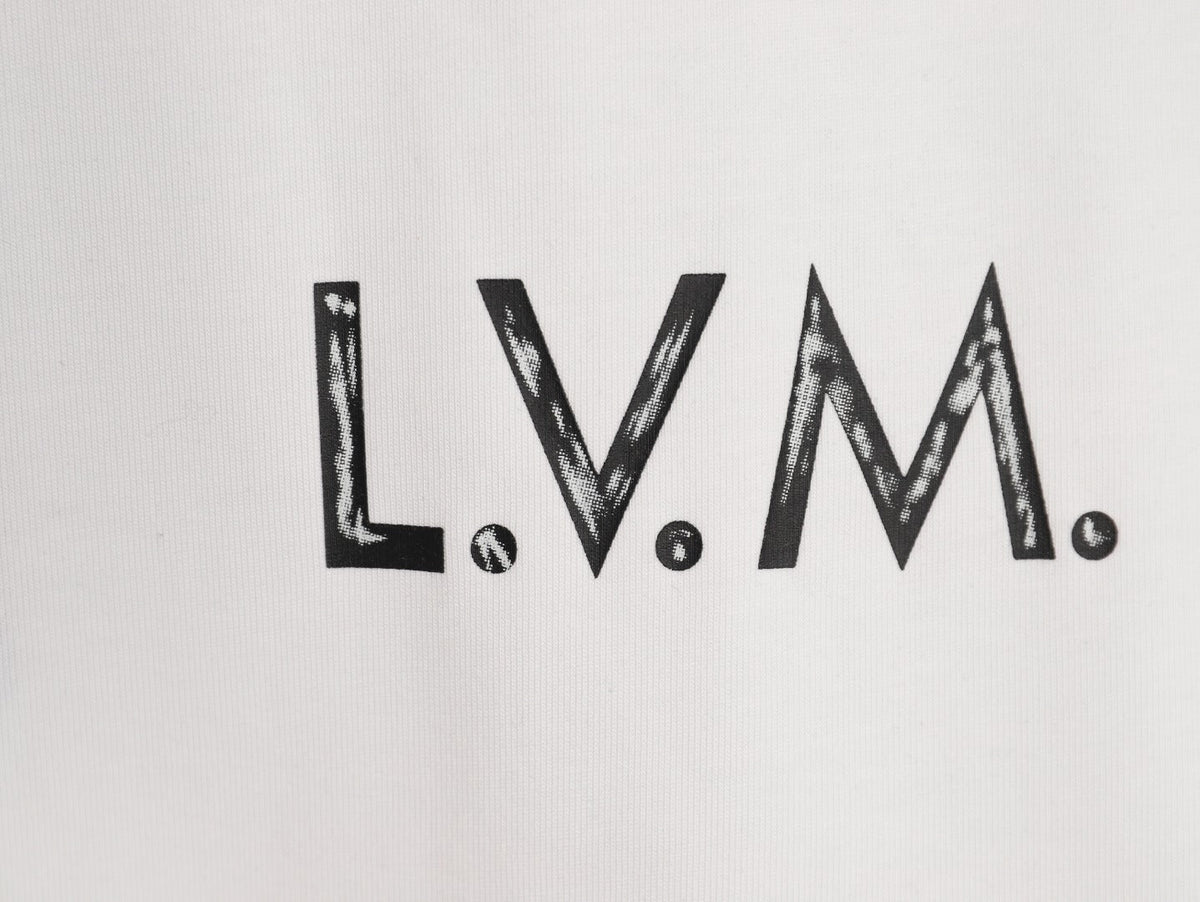 Louis Vuitton L.V.M. and Equipe Lettering Short-Sleeve T-Shirt - White