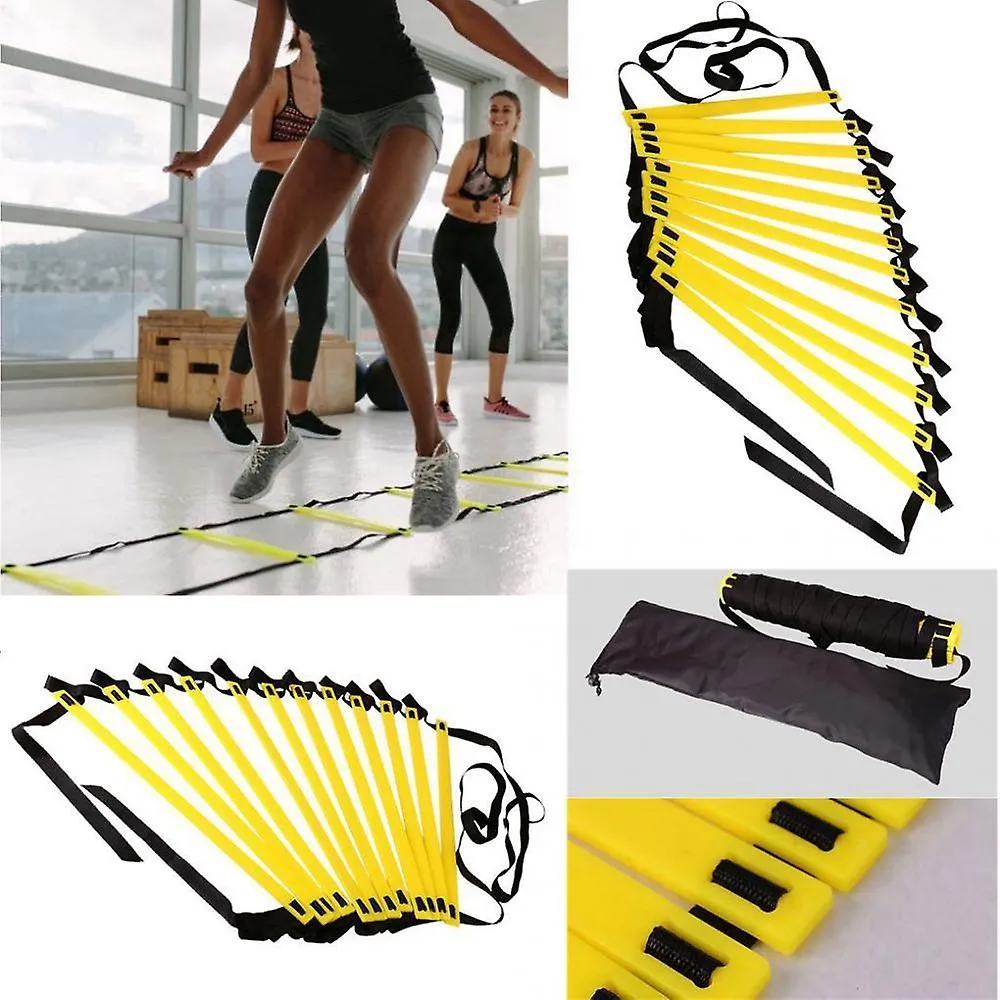 6M 12Rung Agility Speed Ladder Stairs Nylon Straps Training Ladders Agile Staircase For Fitness Soccer Football Speed Ladder Equipment