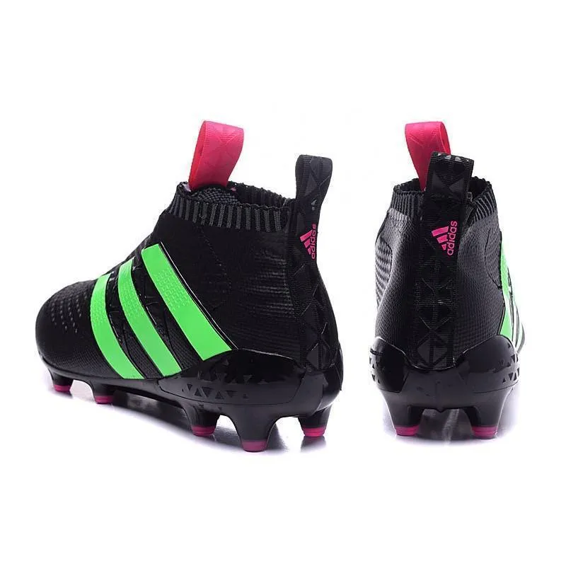 Adidas Ace 16  Purecontrol FG Core Black Pink Solar Green