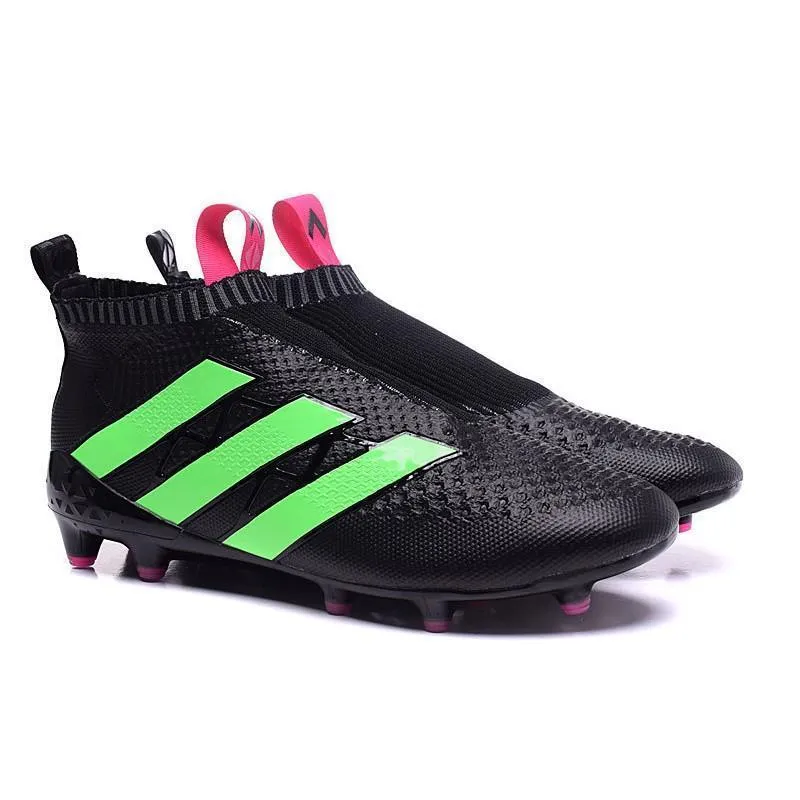 ADIDAS ACE 16 PURECONTROL FG - CORE BLACKSHOCK PINKSOLAR GREEN