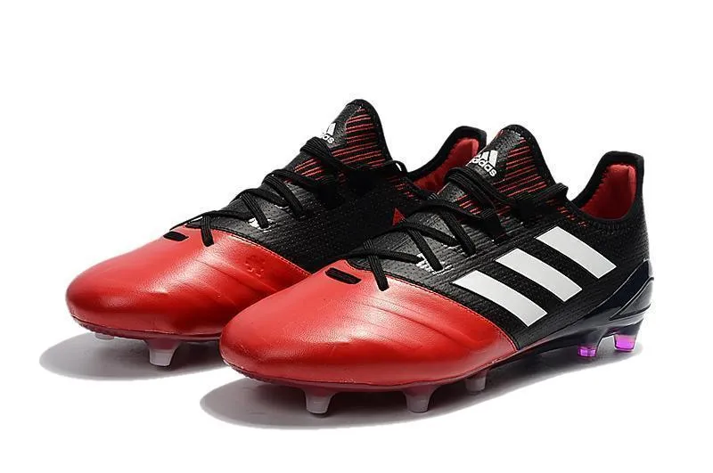 Adidas ACE 17.1 Leather FG Soccers Cleats Red White Black