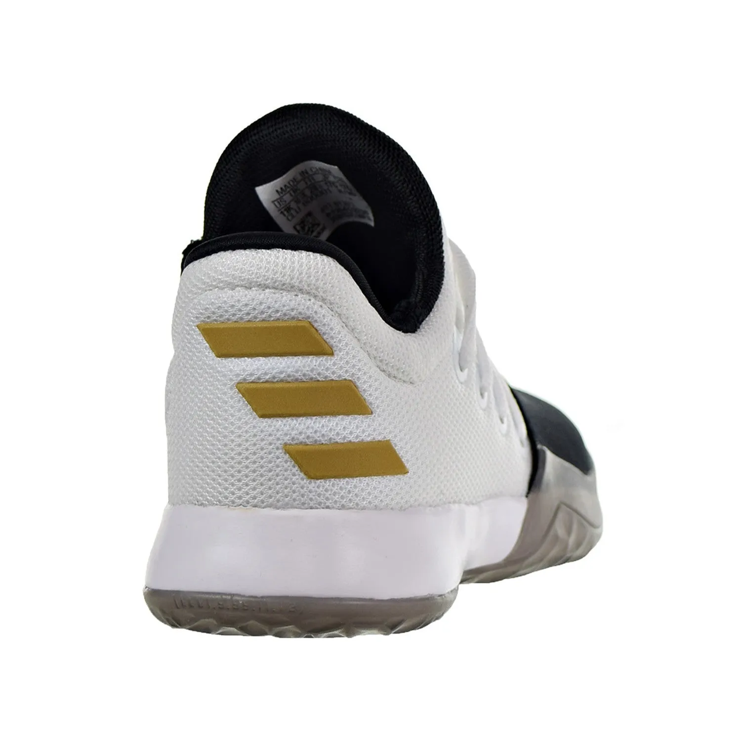 Adidas Harden Vol.1 C Little Kid's Shoes White/Black/Metallic Gold