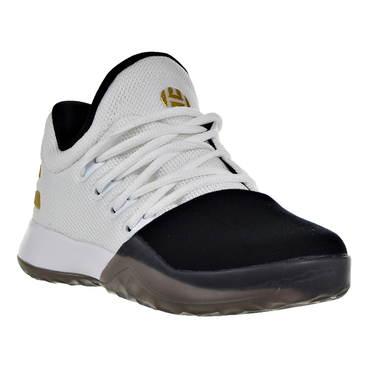 Adidas Harden Vol.1 C Little Kid's Shoes White/Black/Metallic Gold