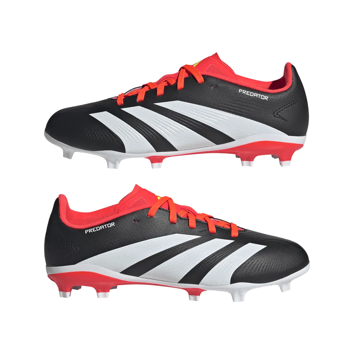 Adidas Predator League Firm Ground Junior Soccer Cleats IG7748 Black/Solar Red/White