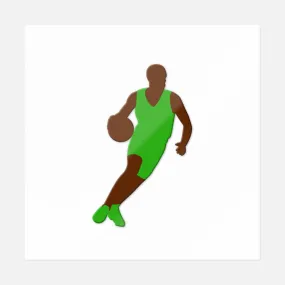 Basketball Player Green Shirt