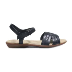 Clarks Flat Sandals Leather Black Colour For Women