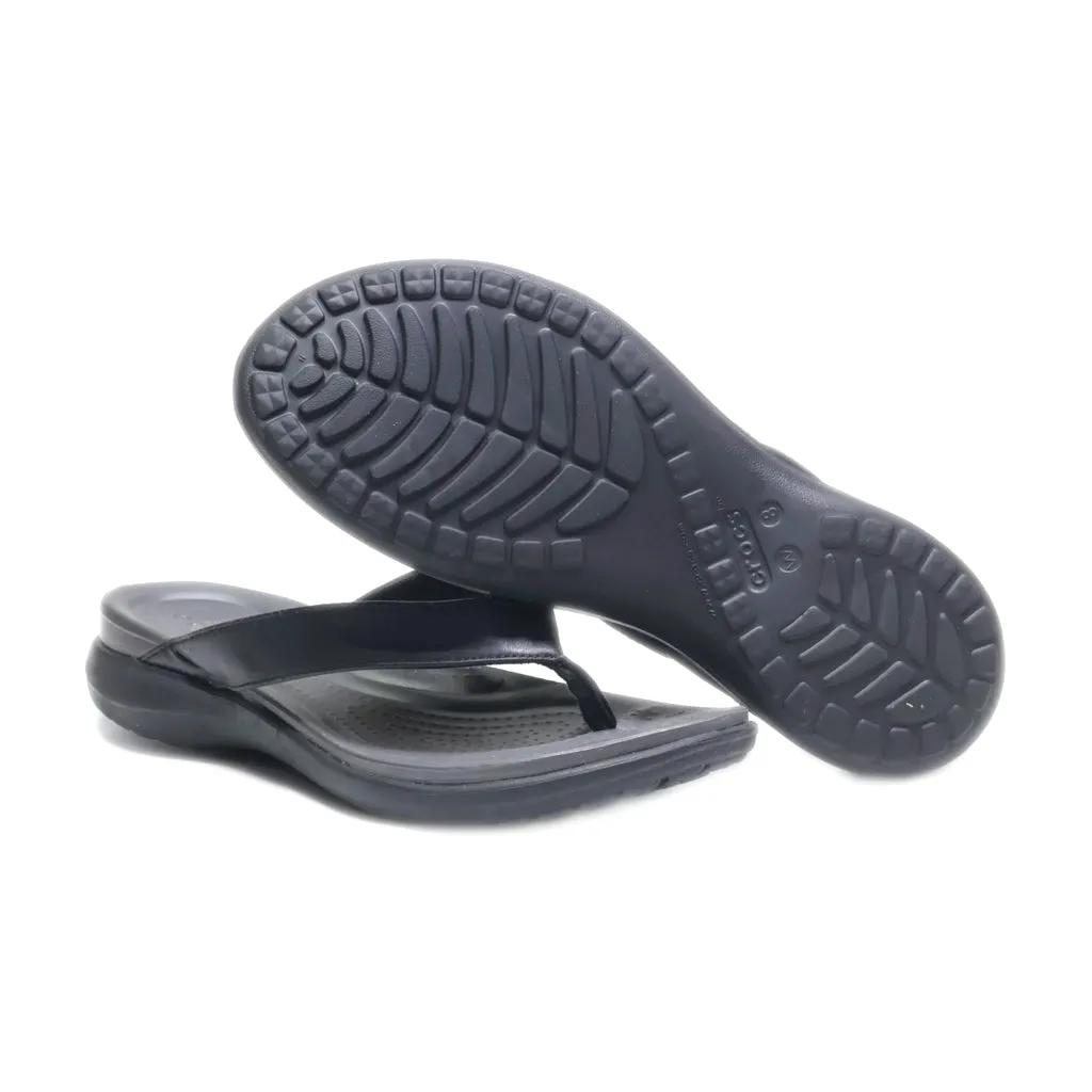 Crocs Slippers Canvas Black Colour For Women