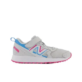 Kid's Fresh Foam 650v1 Bungee Lace w/ Top Strap Summer Fog/Hi-Pink (10.5C-3Y)