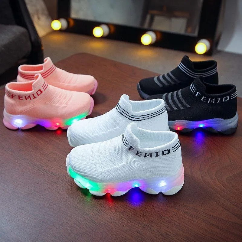 Kids Led Luminous Sport Run Sneakers