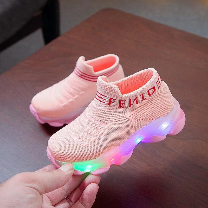 Kids Led Luminous Sport Run Sneakers