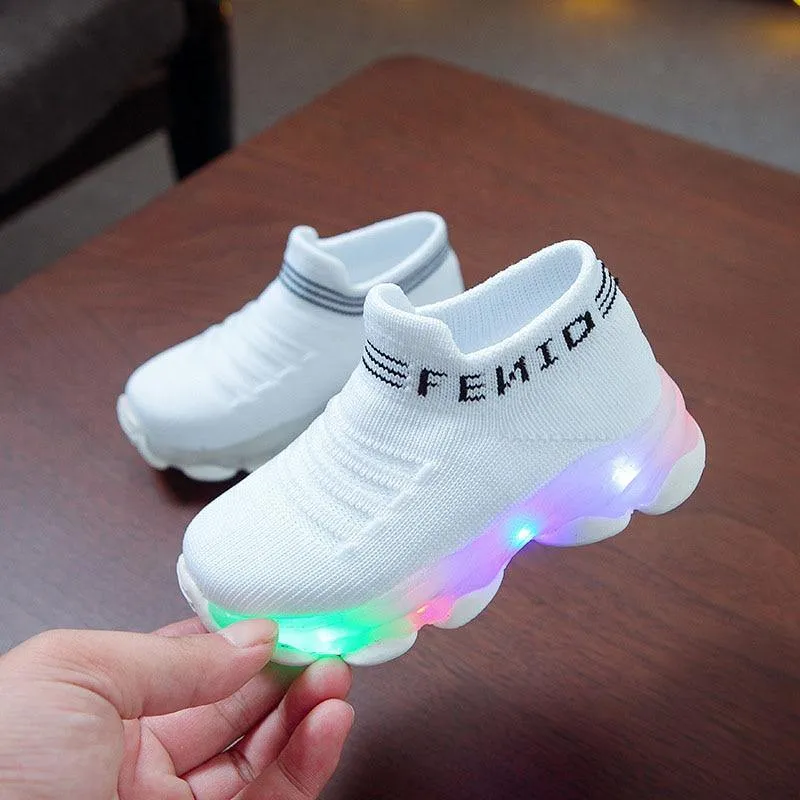 Kids Led Luminous Sport Run Sneakers