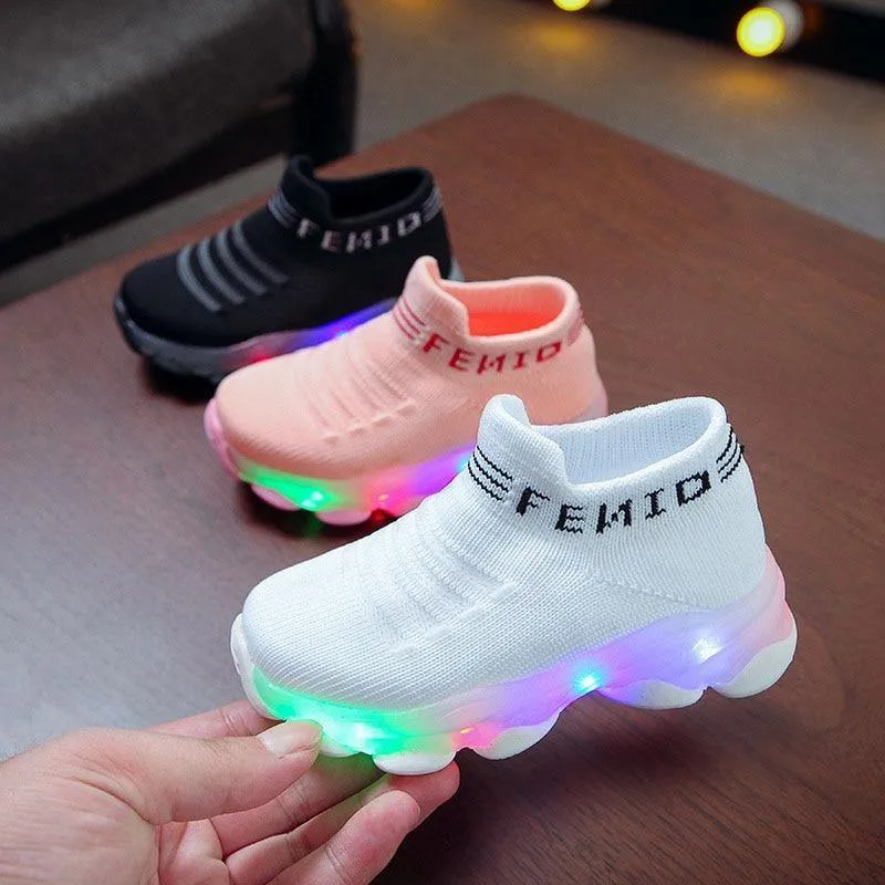 Kids Led Luminous Sport Run Sneakers