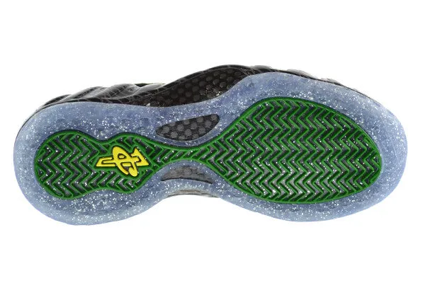 Nike Air Foamposite One PRM UO QS "Oregon Ducks" Men's Basketball Shoes Black/Yellow-Apple Green-Silver