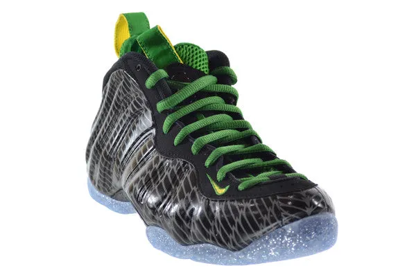 Nike Air Foamposite One PRM UO QS "Oregon Ducks" Men's Basketball Shoes Black/Yellow-Apple Green-Silver