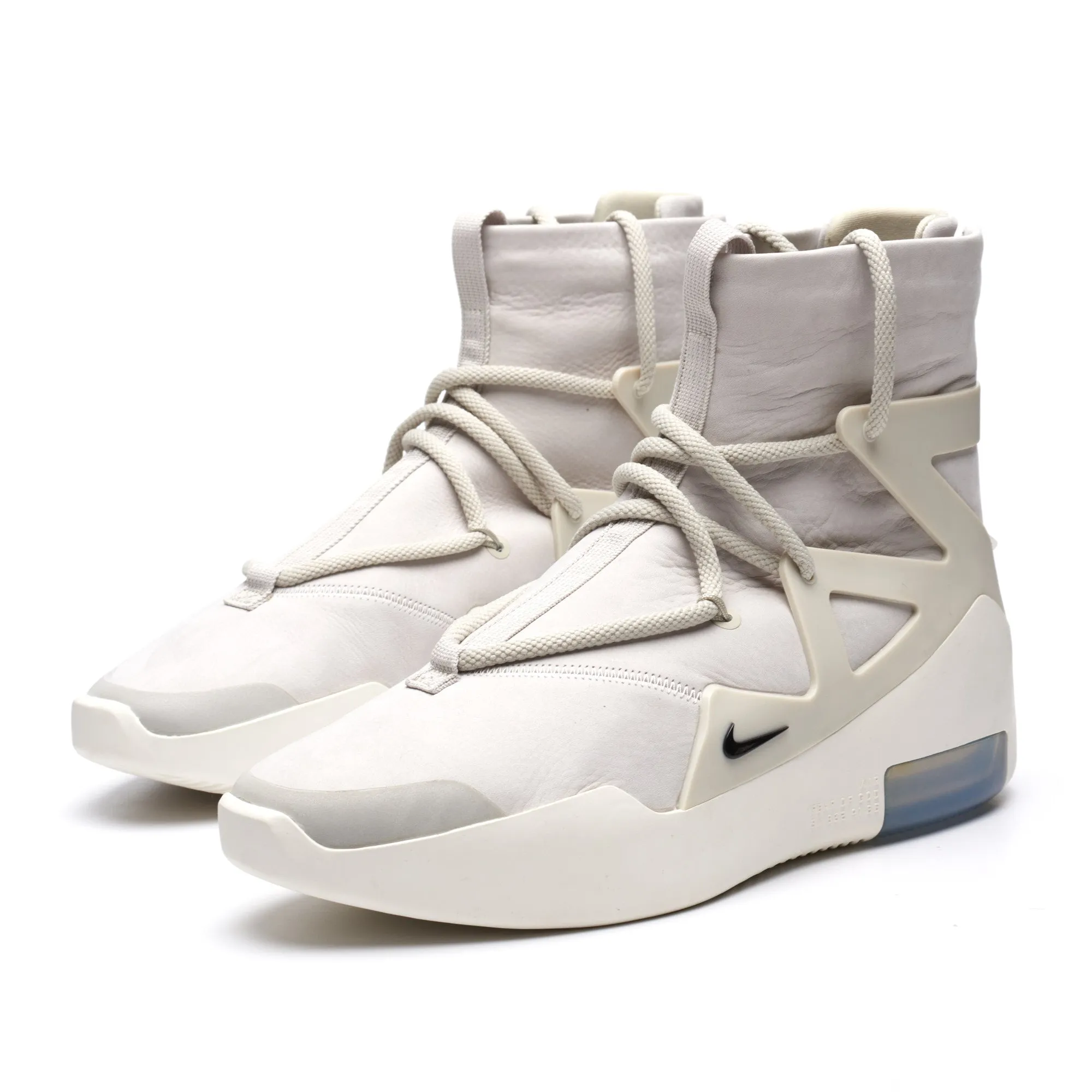 NIKE AIR x FEAR OF GOD 1 Light Bone High Top Sneakers Shoes US 9.5 NEW with Box