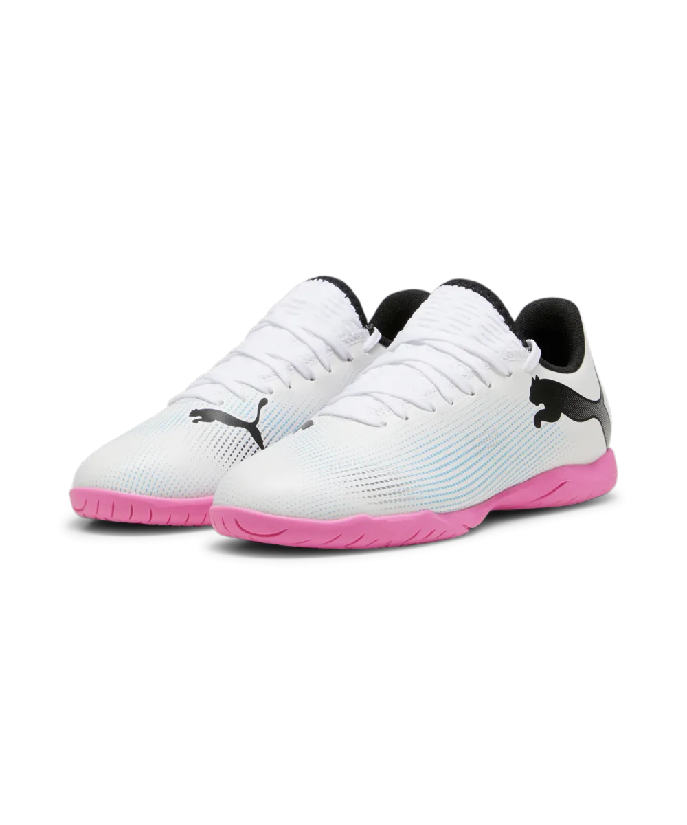 PUMA Future Play IT Junior Indoor Soccer Shoes 107739 01 WHITE/BLACK/PINK