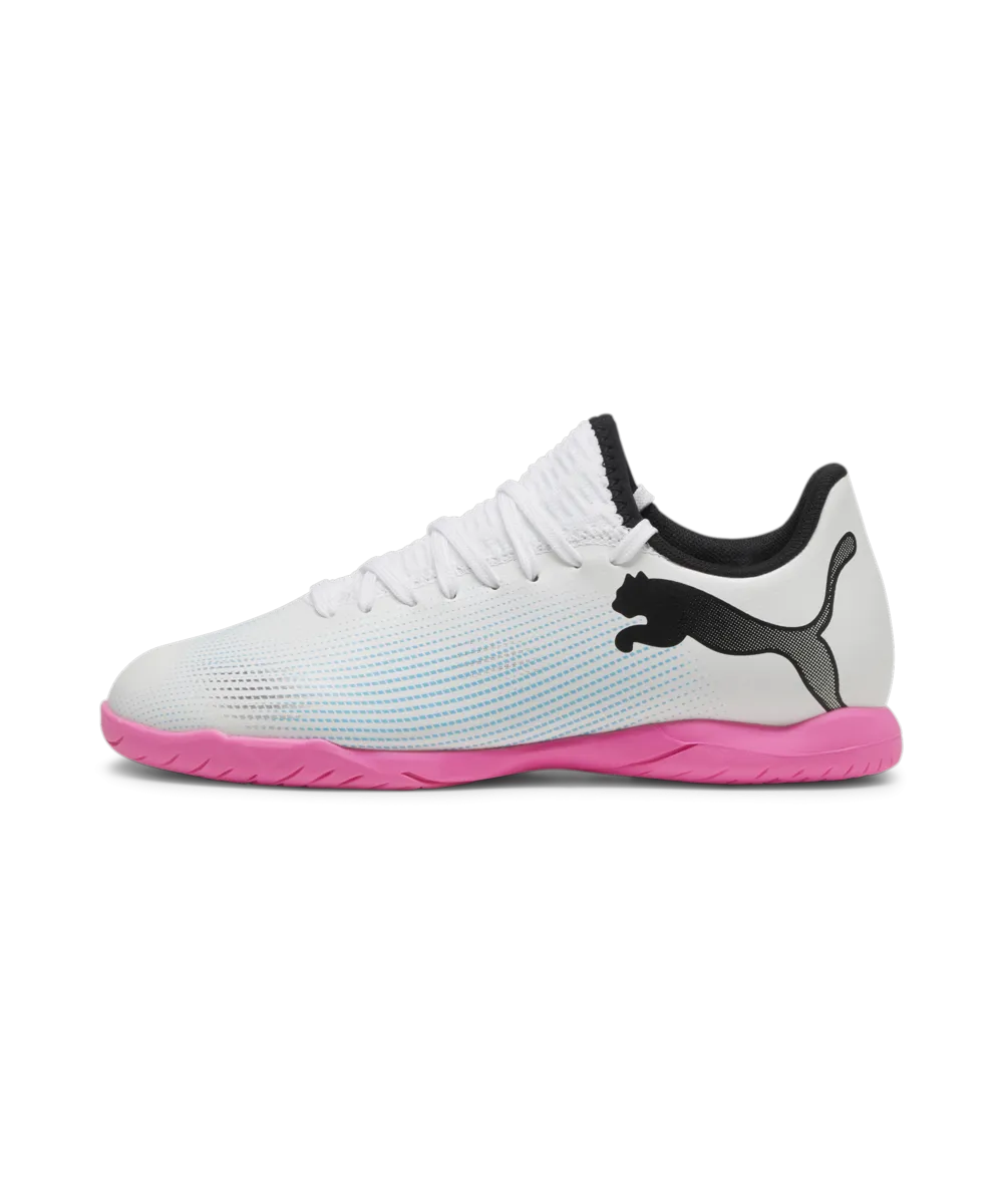 PUMA Future Play IT Junior Indoor Soccer Shoes 107739 01 WHITE/BLACK/PINK