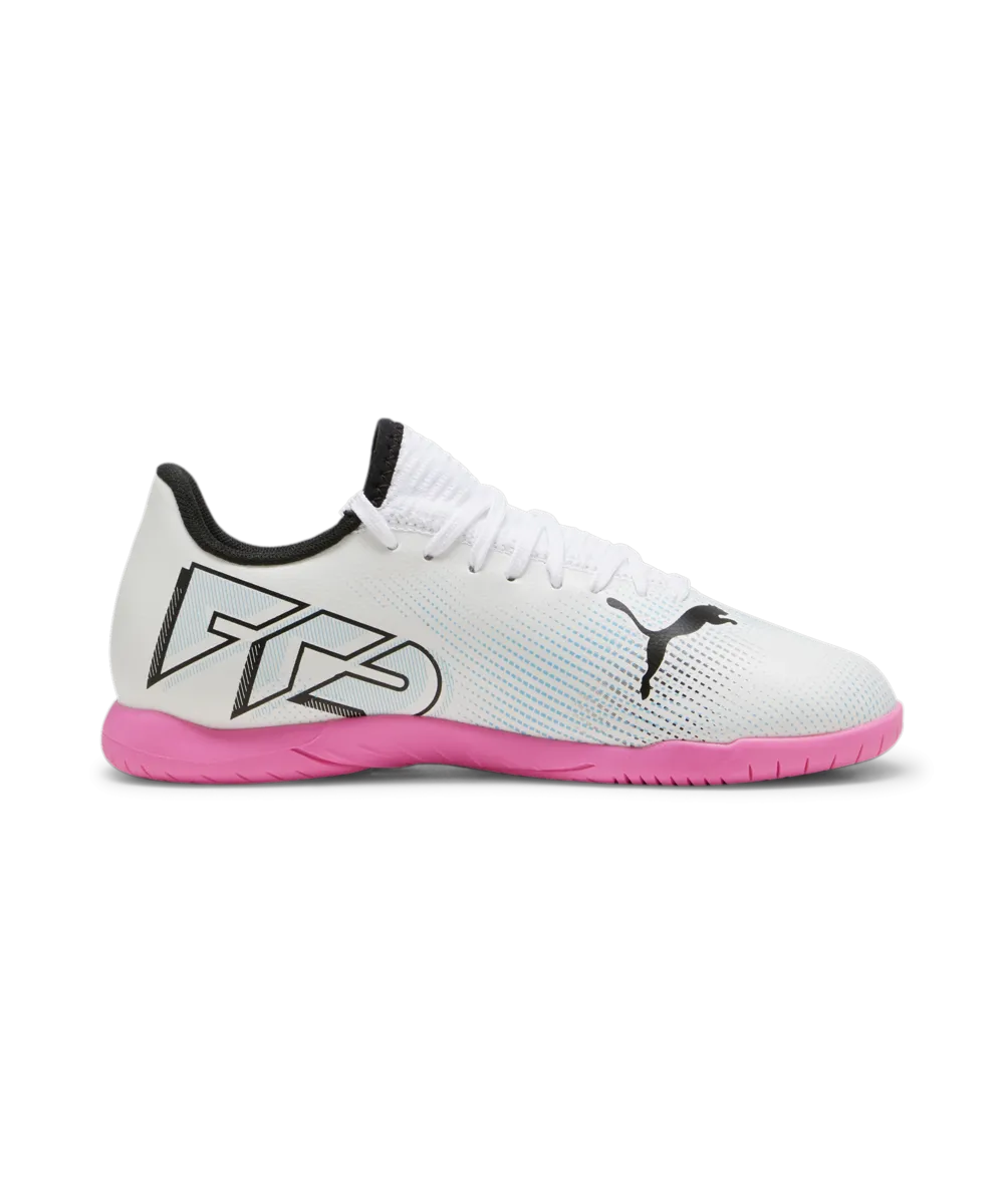 PUMA Future Play IT Junior Indoor Soccer Shoes 107739 01 WHITE/BLACK/PINK